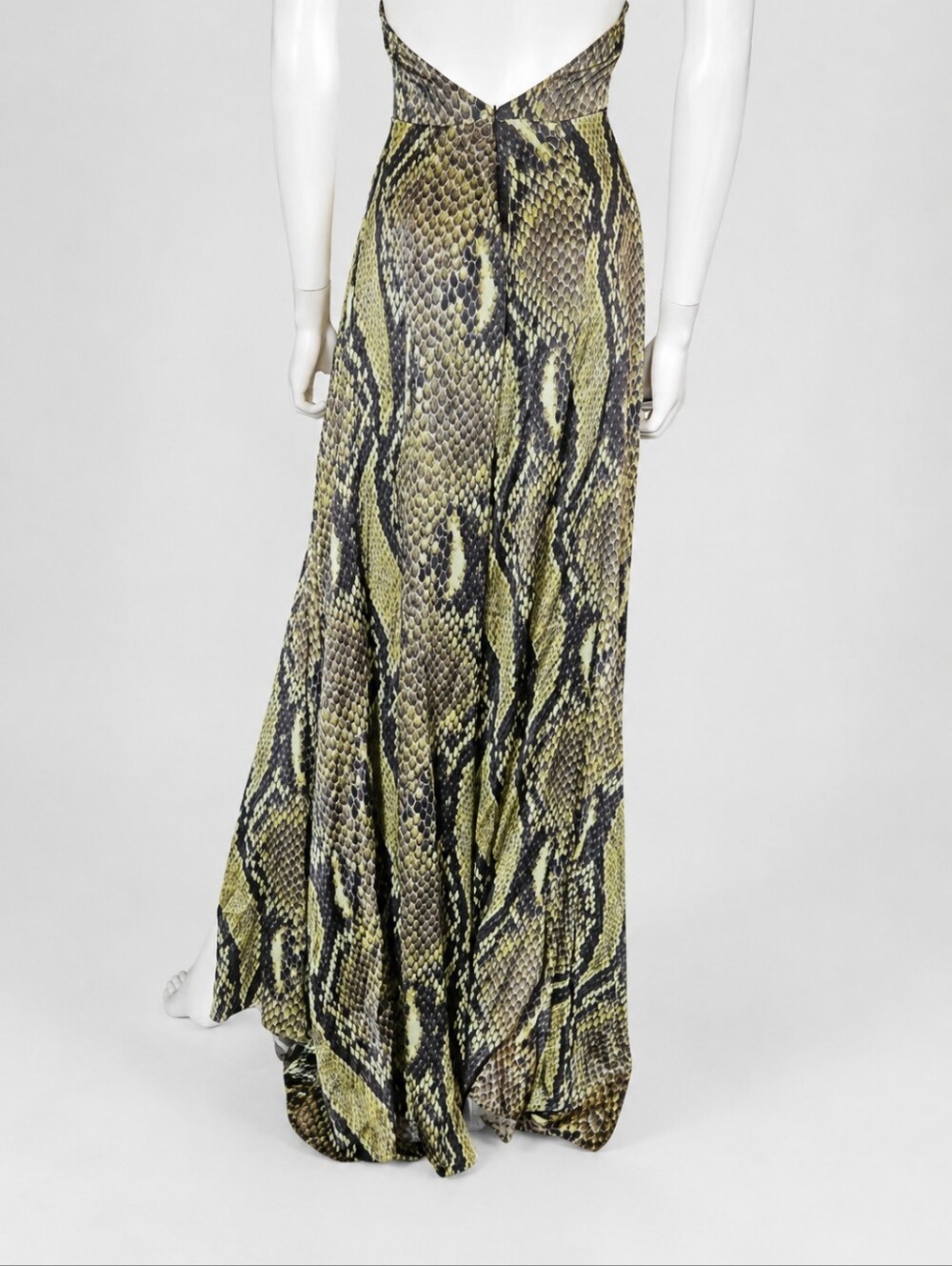 ADRIANA IGLESIAS | Runway Snakeskin Halter Gown Sculptural Evening Dress EU36 - Picture 8 of 12